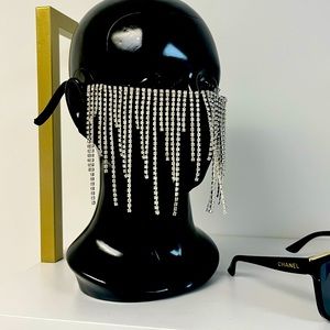 Rhinestone adjustable Bling Bing Mask